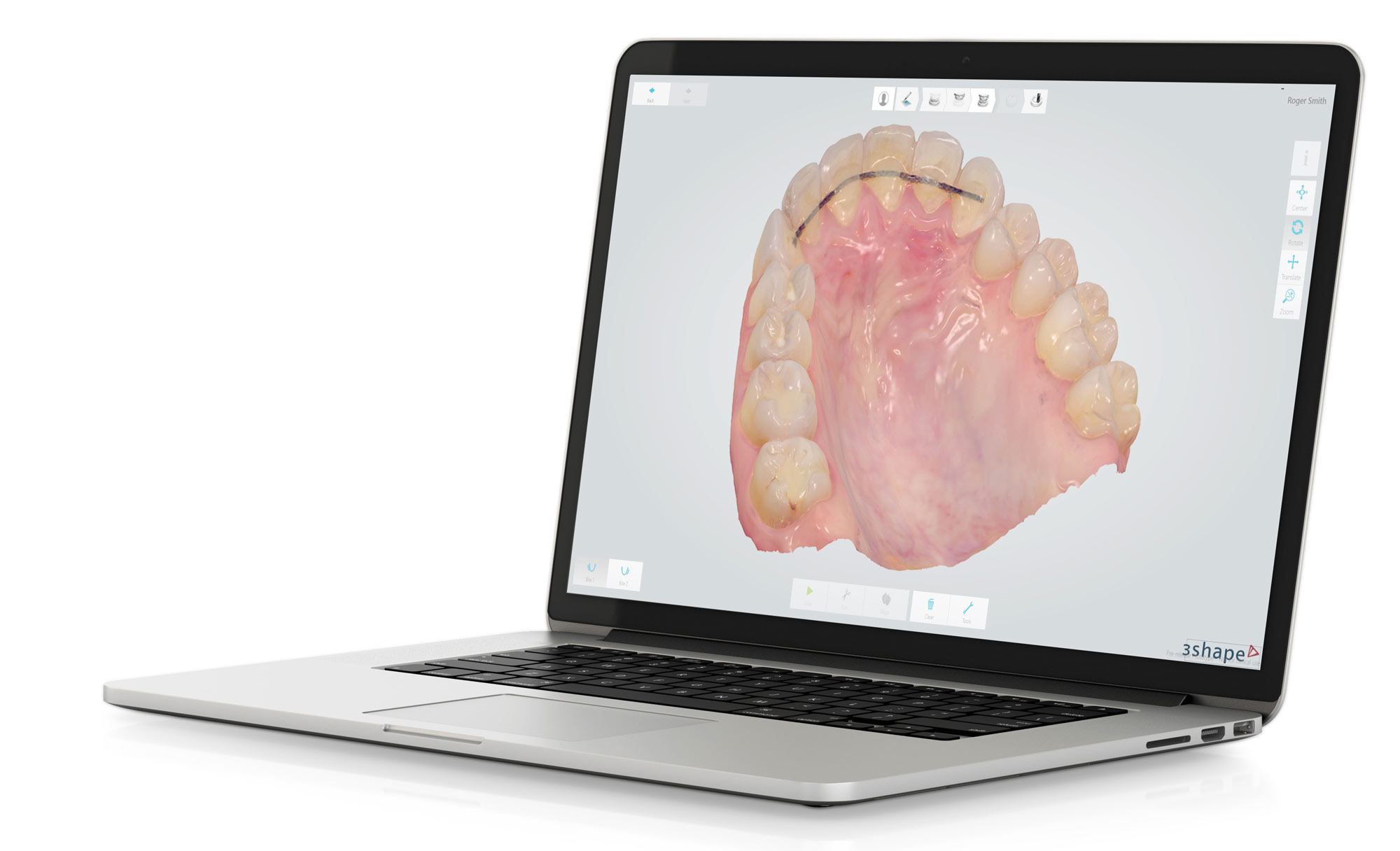 3D-Modell am Laptop